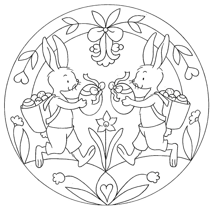 Easter Mandala 4 Coloring Game Easter Mandala 4