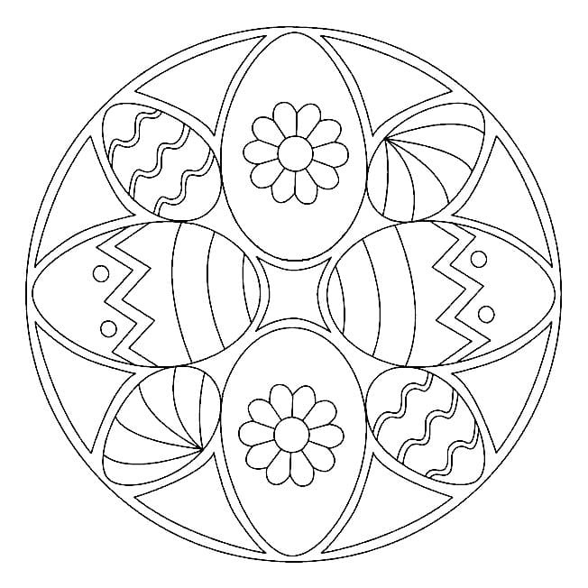 Easter Mandala 5 Coloring Game Easter Mandala 5