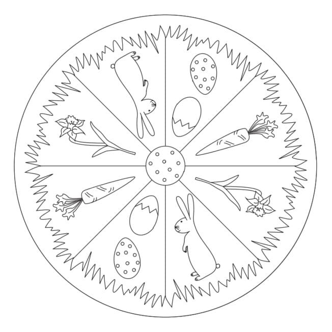Easter Mandala 7 Coloring Game Easter Mandala 7
