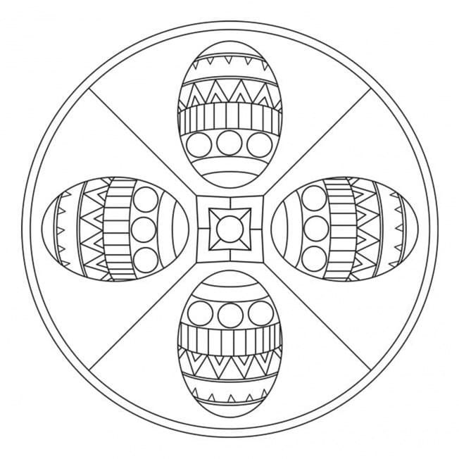 Easter Mandala 9 Coloring Game Easter Mandala 9