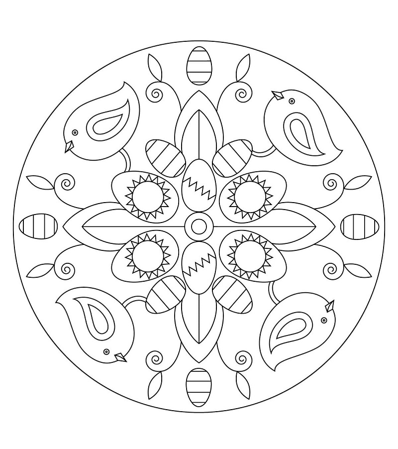 Paw Patrol Easter Mandala Coloring - Play Free Coloring Game Online