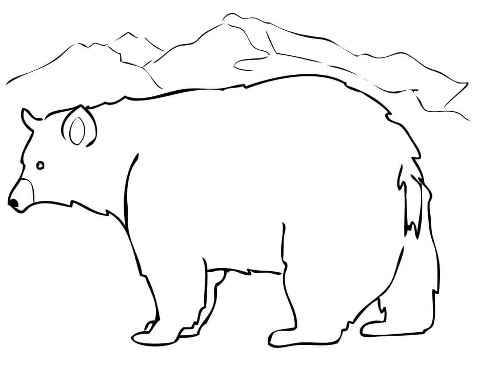 Easy Black Bear Coloring Game Easy Black Bear