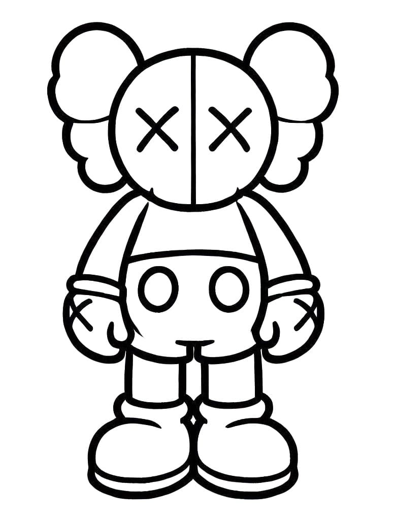 Easy Kaws Coloring Game Easy Kaws