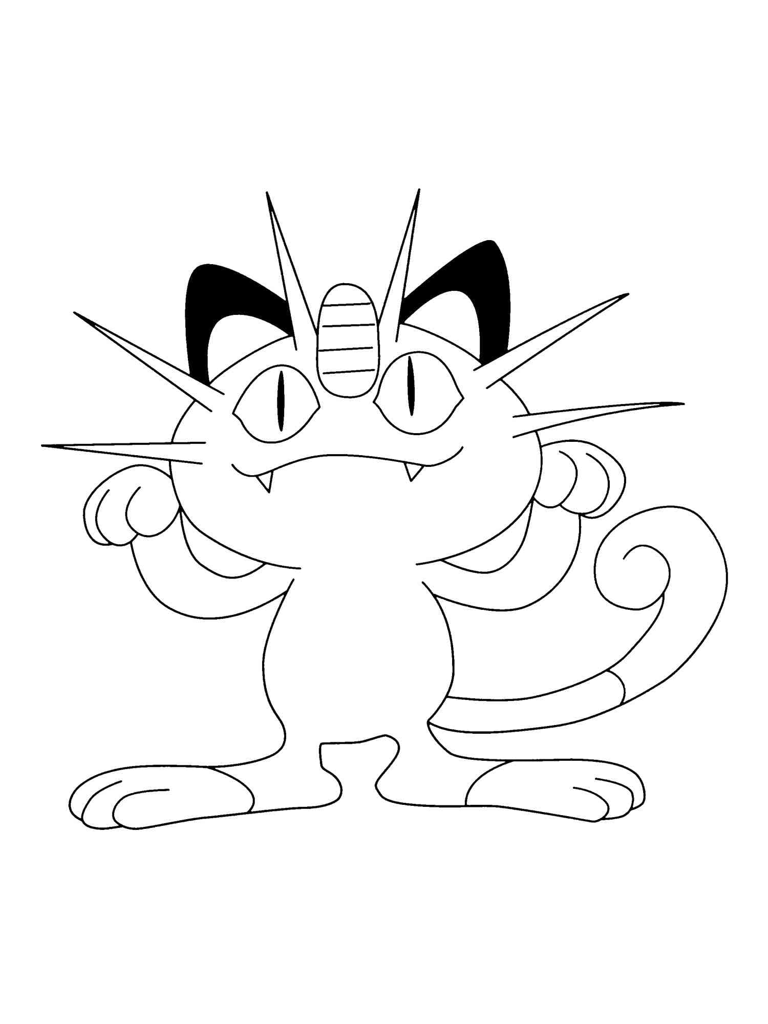 Easy Meowth Pokemon Coloring Game Easy Meowth Pokemon