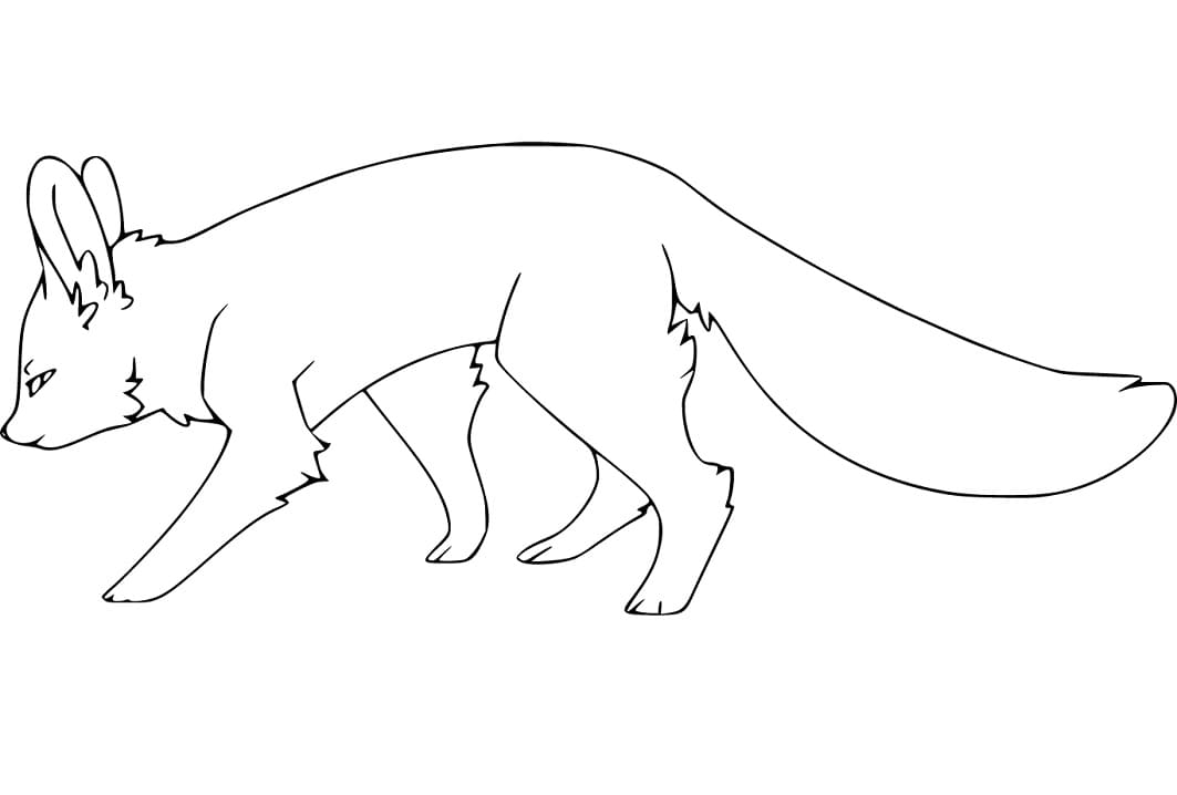 Easy Printable Fennec Fox