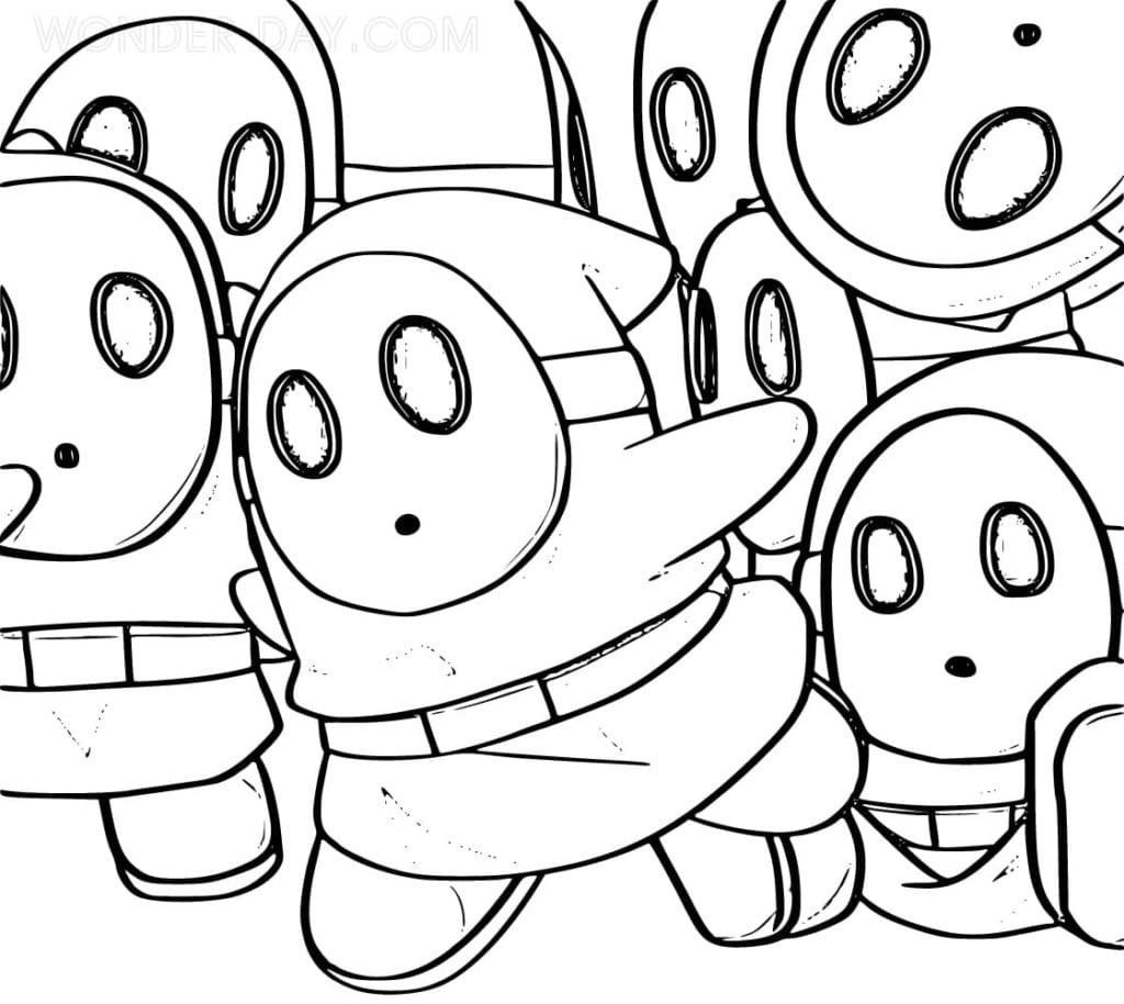 Easy Shy Guy Mario Coloring Game Easy Shy Guy Mario