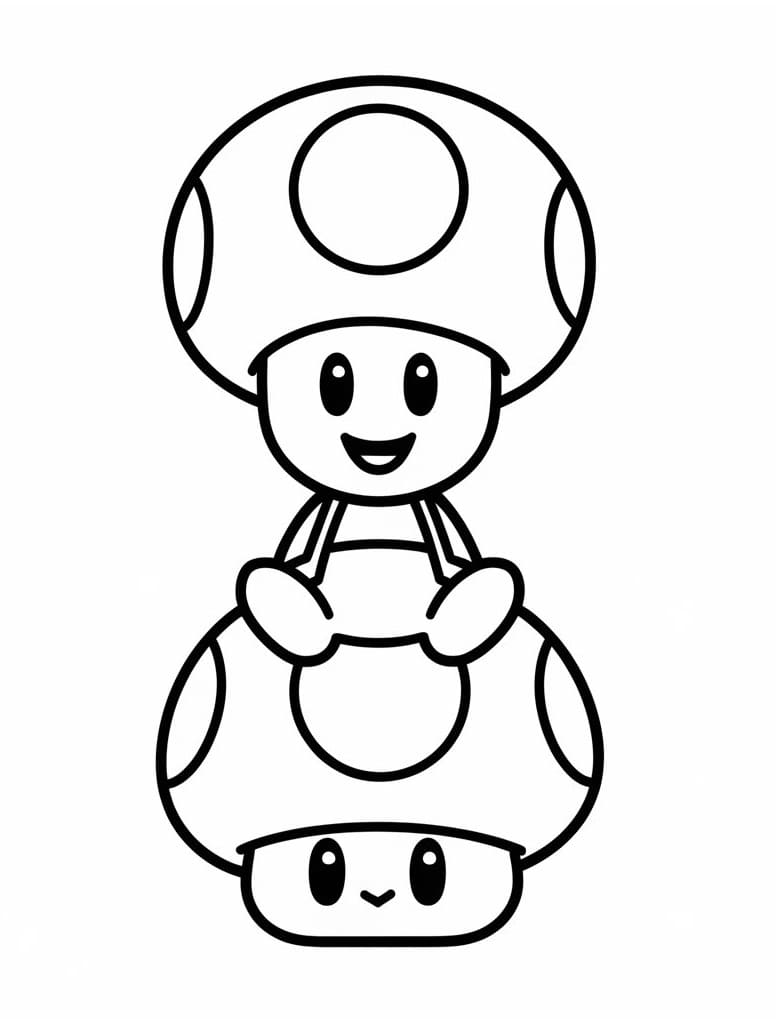 Easy Toad Mario Coloring Game Easy Toad Mario