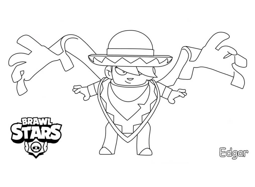 Edgar from Brawl Stars Coloring Game Edgar from Brawl Stars