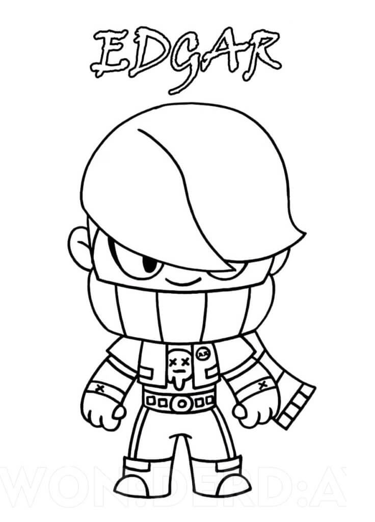 Edgar in Brawl Stars Coloring Game Edgar in Brawl Stars