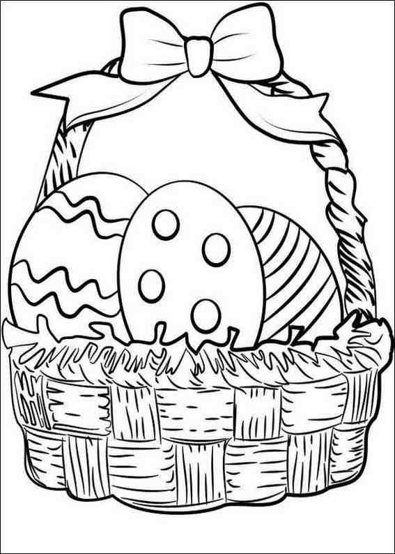 Eggs in Easter Basket Coloring Game Eggs in Easter Basket
