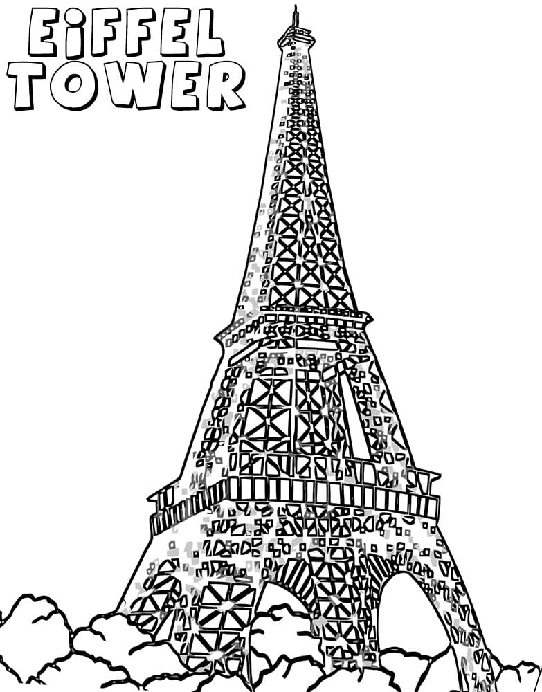 Eiffel Tower 23 Coloring Game Eiffel Tower 23