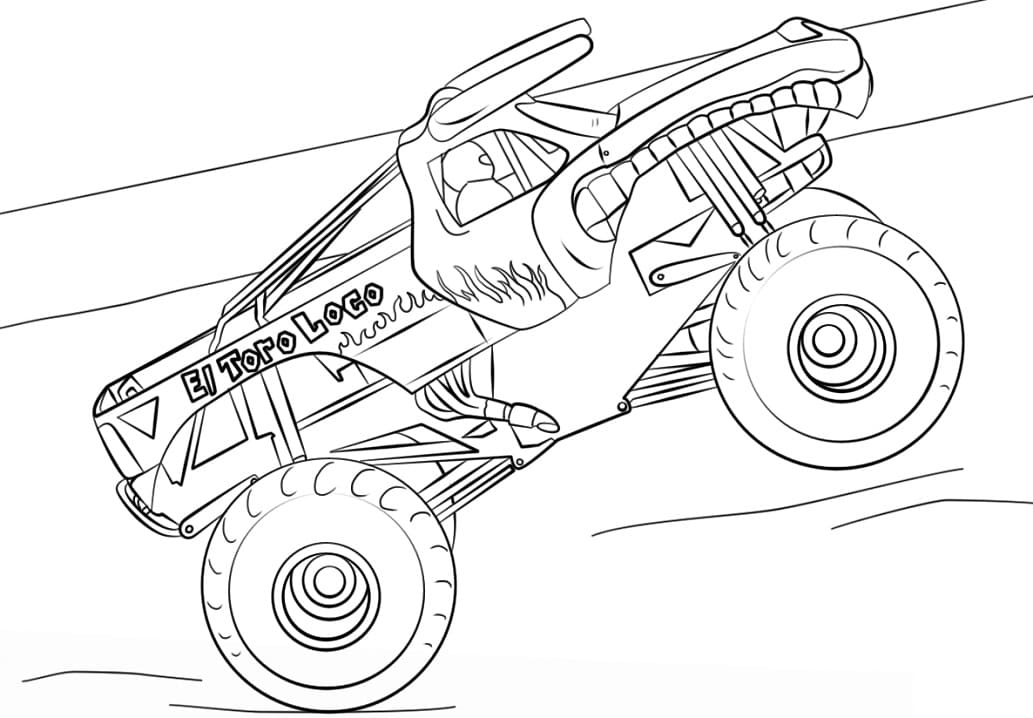 El Toro Loco Monster Truck Coloring Game El Toro Loco Monster Truck