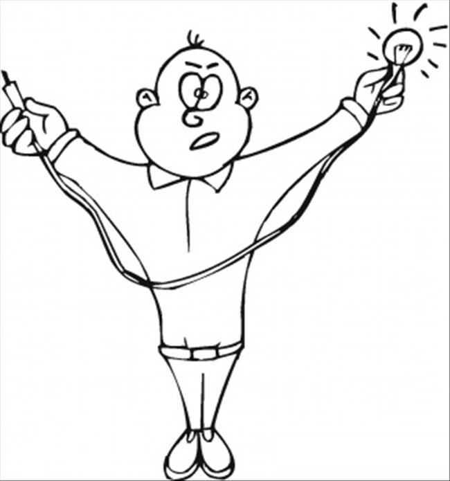 Electrician With Lamp