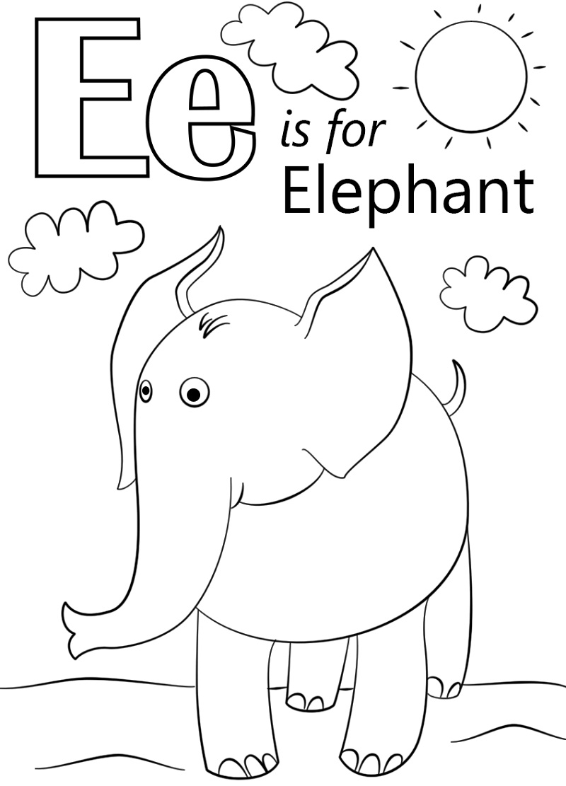 Elephant Letter E