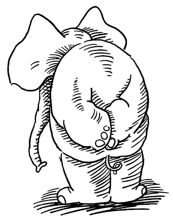 Elephant is Thinking Coloring Game Elephant is Thinking