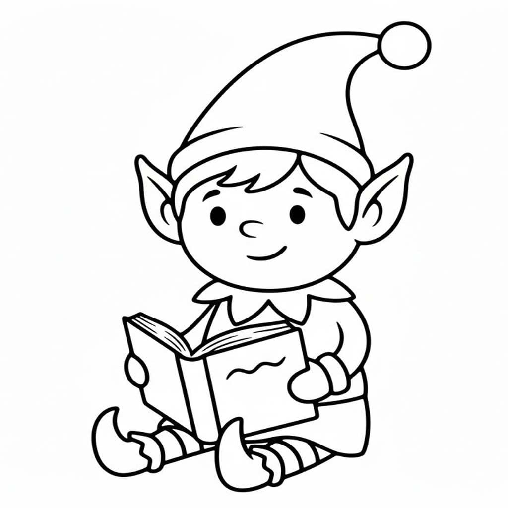 Elf read a book