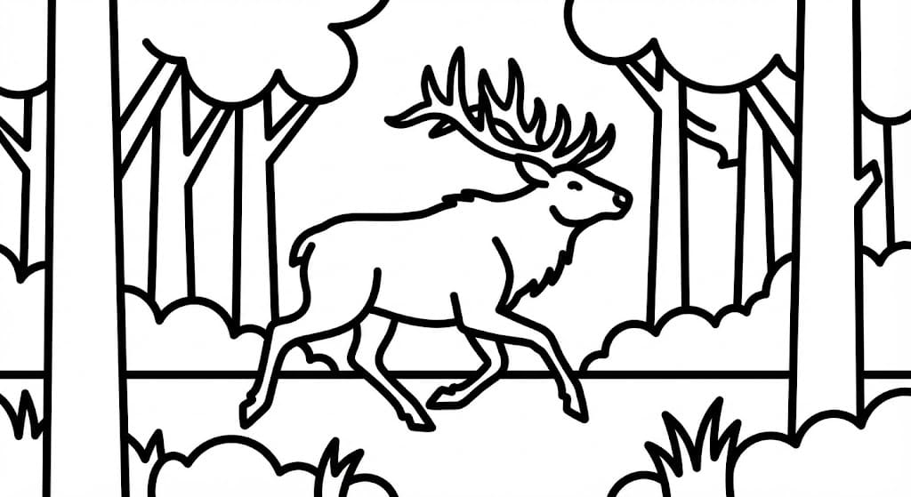 Elk Fleeing