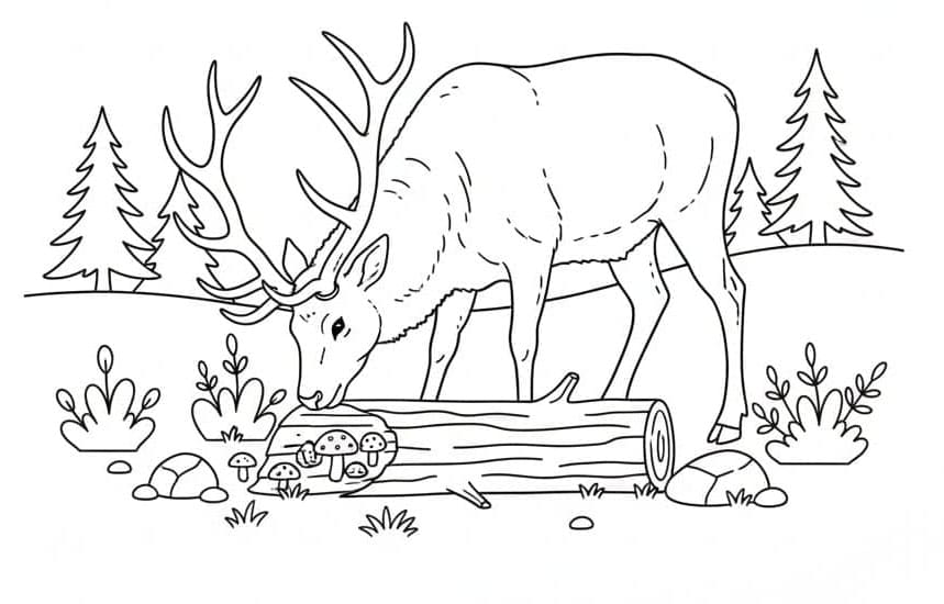 Elk Foraging