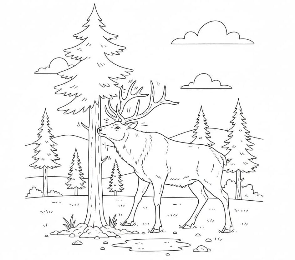 Elk Scent-marking
