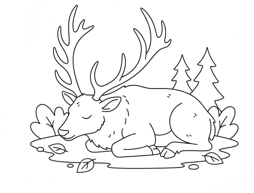 Elk Sleeping