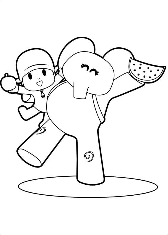Elly and Pocoyo Coloring Game Elly and Pocoyo