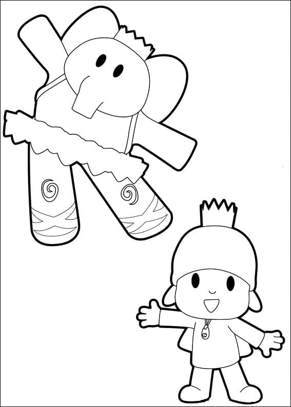 Elly with Pocoyo Coloring Game Elly with Pocoyo