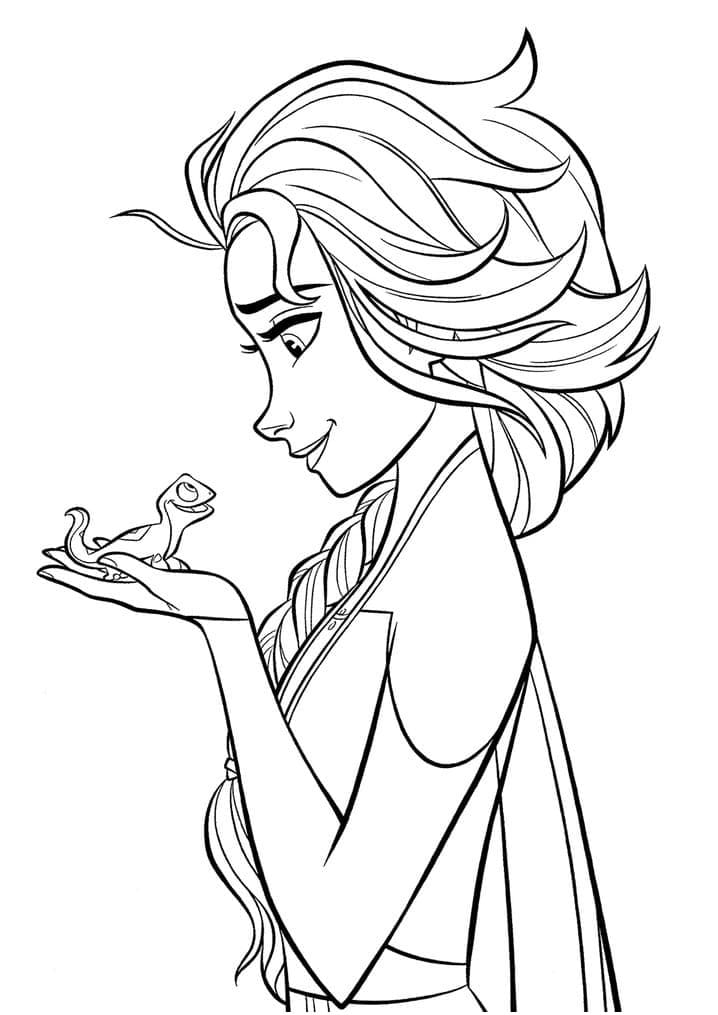 Elsa and Bruni Frozen 2 Coloring Game Elsa and Bruni Frozen 2