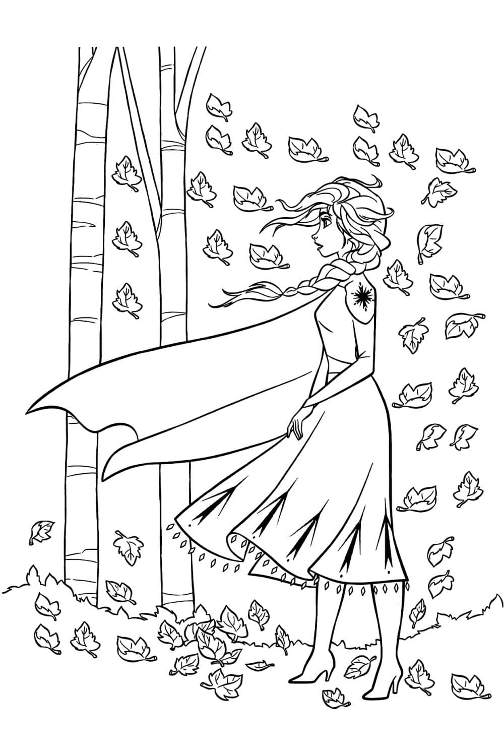 Elsa in the Forest Coloring Game Elsa in the Forest