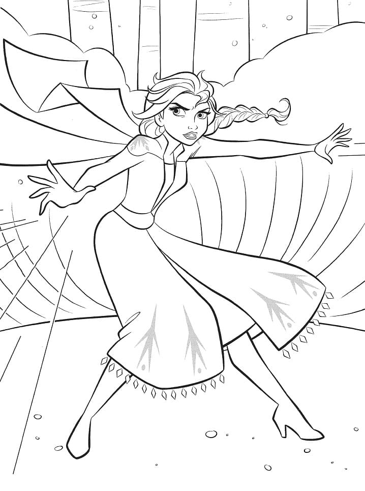 Elsa is Fighting Coloring Game Elsa is Fighting