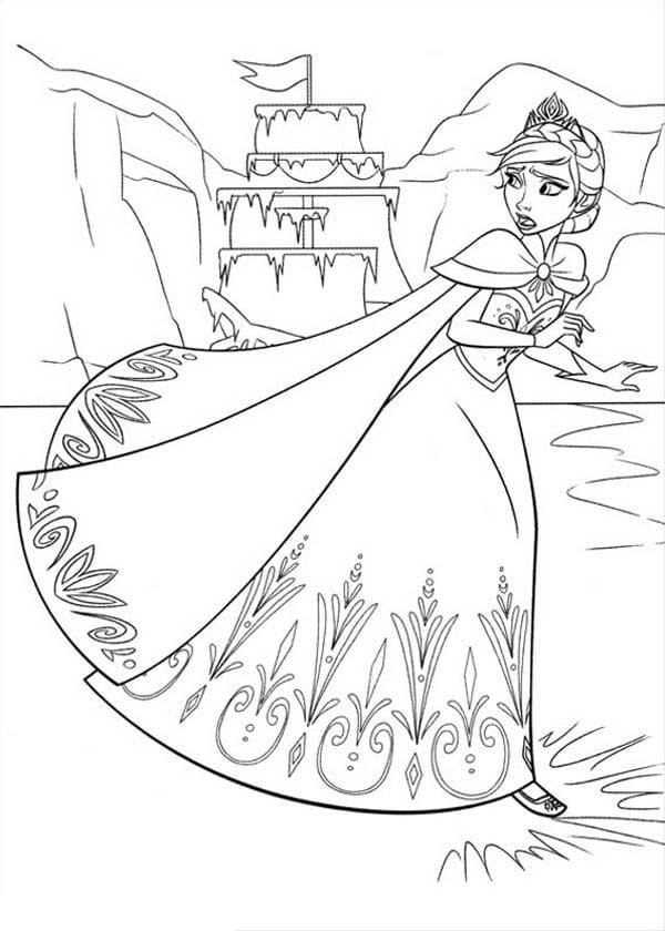 Elsa is Running Coloring Game Elsa is Running