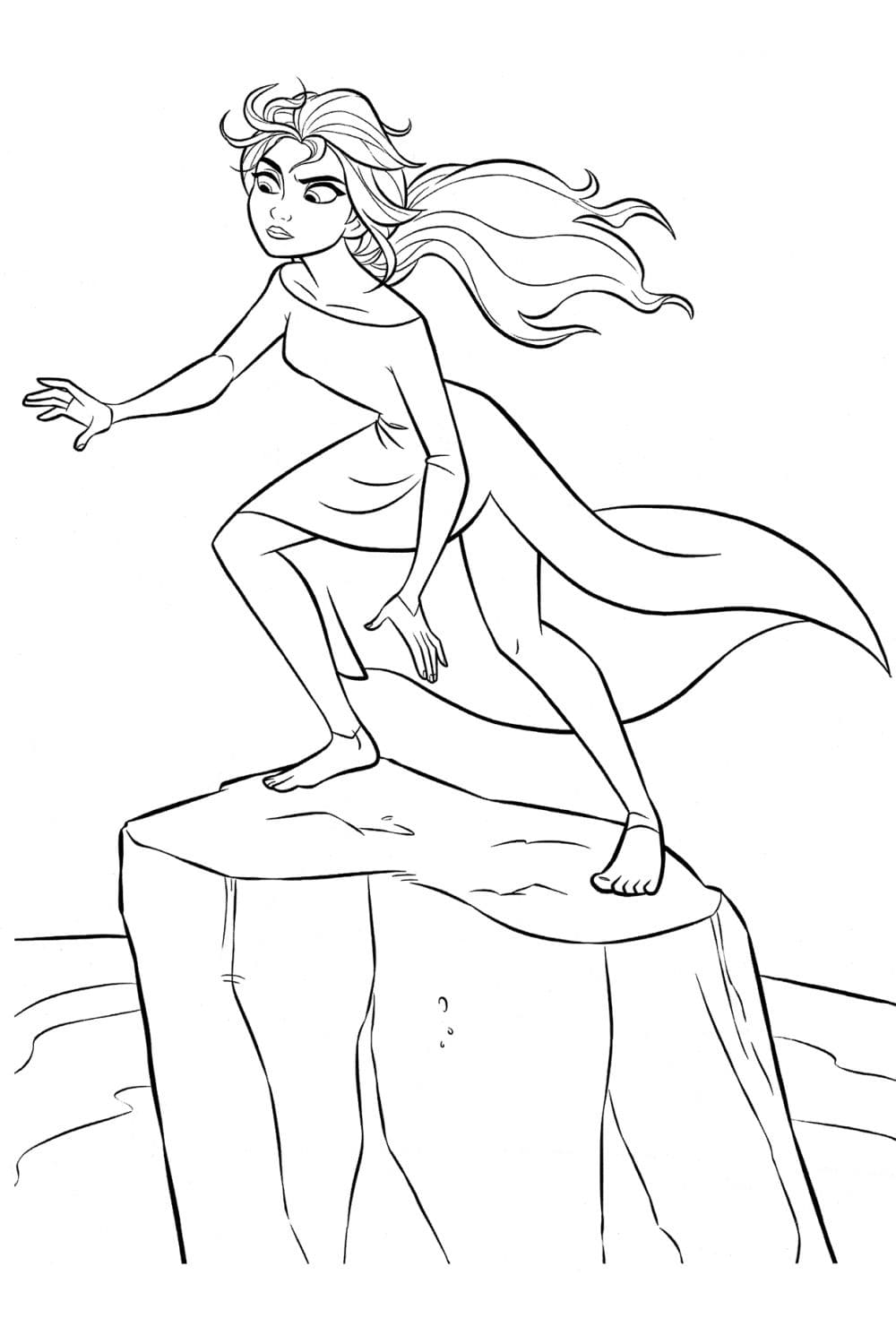 Elsa on Ice Coloring Game Elsa on Ice