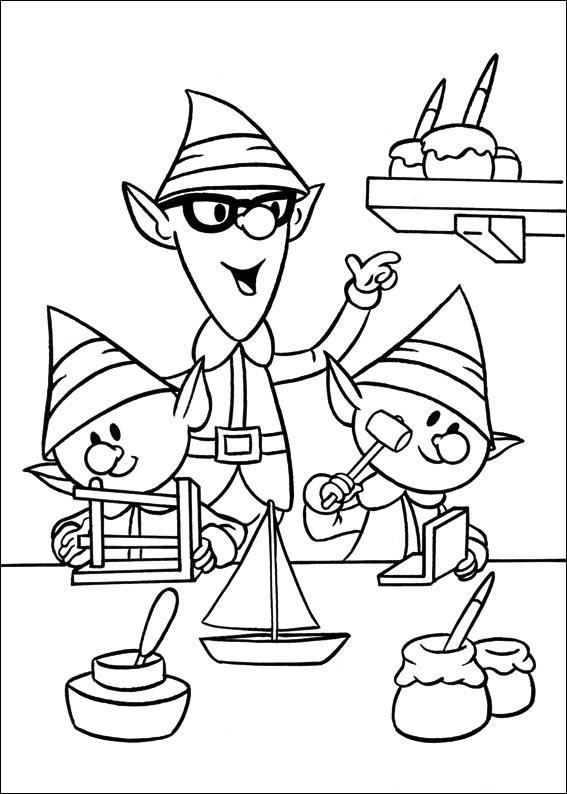 Elves from Rudolph 2 Coloring Game Elves from Rudolph 2