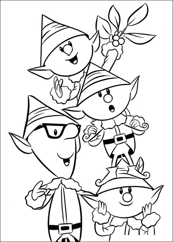 Elves from Rudolph Coloring Game Elves from Rudolph