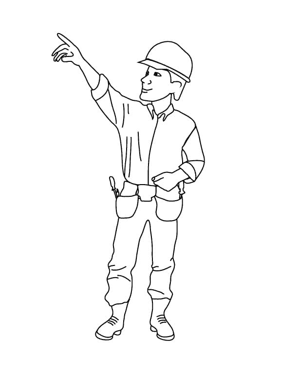 Engineer Working Coloring Game Engineer Working