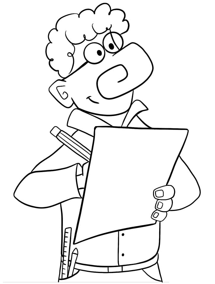 Engineer Writing Coloring Game Engineer Writing