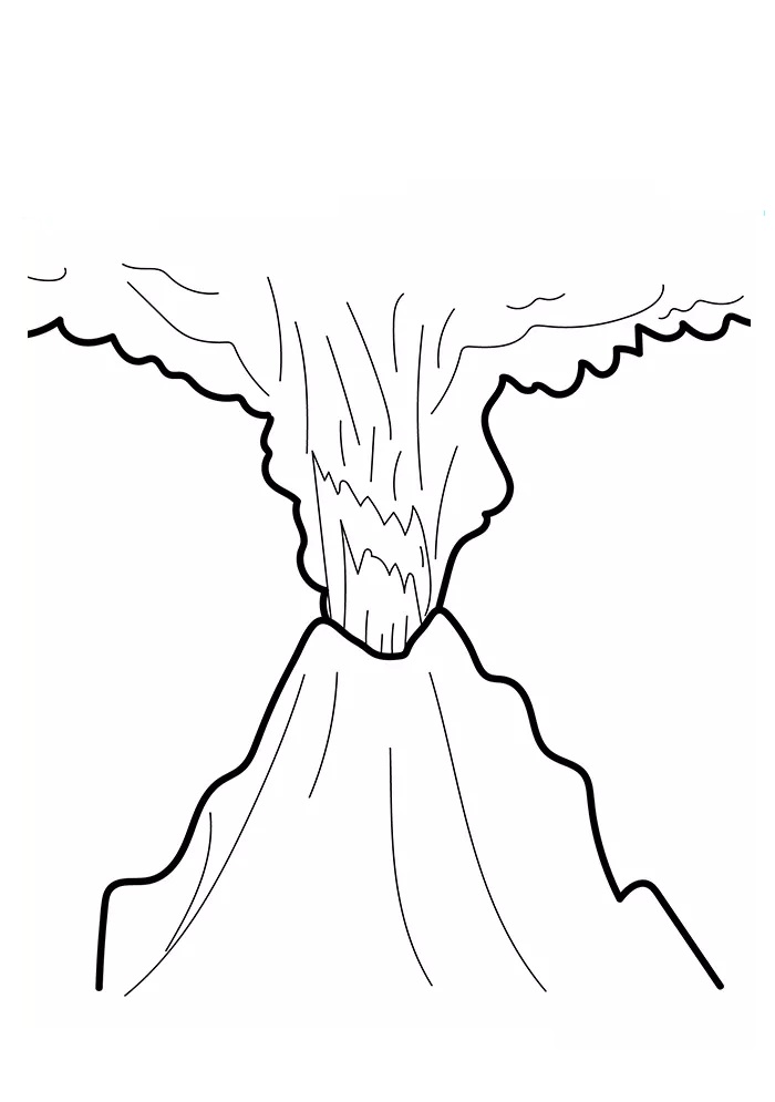 Erupting Volcano 1 Coloring Game Erupting Volcano 1