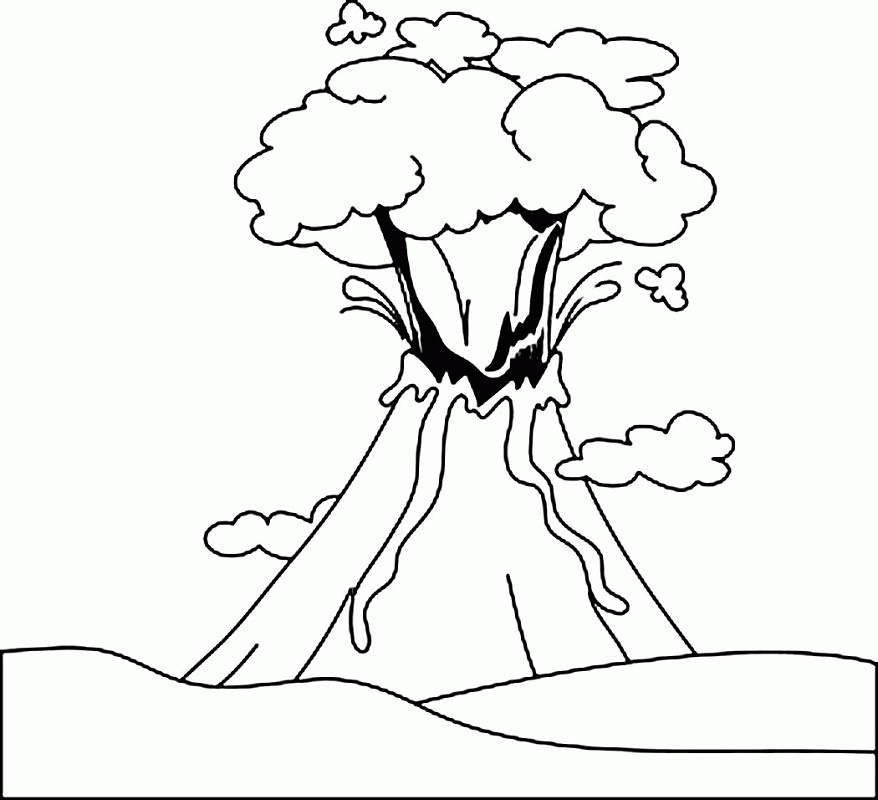 Erupting Volcano 3 Coloring Game Erupting Volcano 3