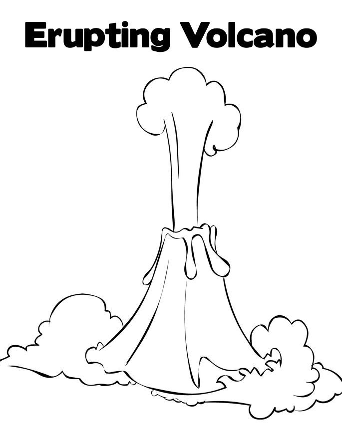 Erupting Volcano Coloring Game Erupting Volcano