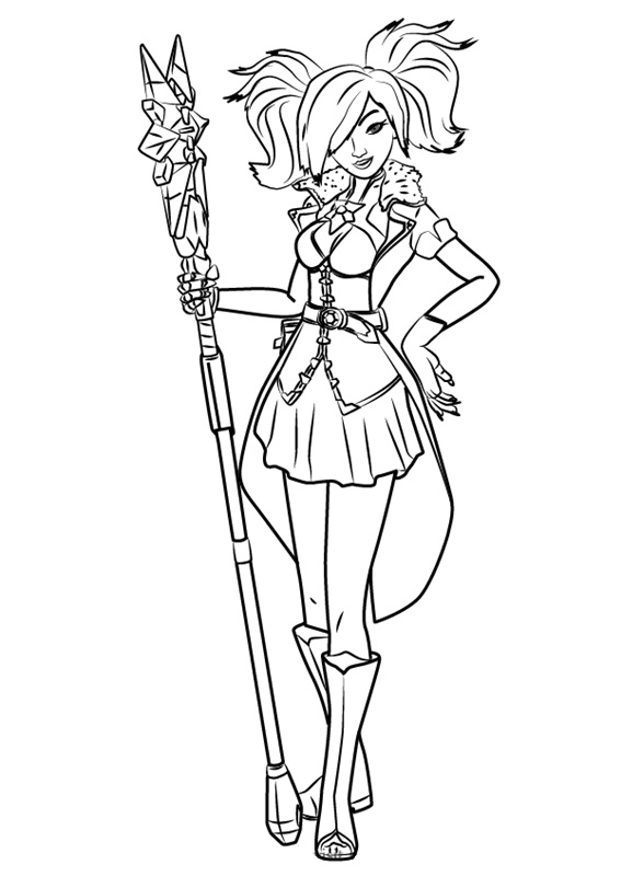 Evie from Paladins Coloring Game Evie from Paladins