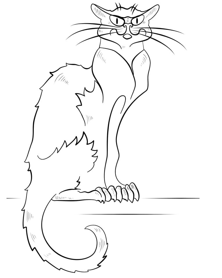 Evil Black Cat Coloring Game Evil Black Cat