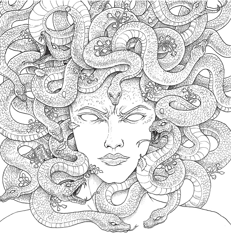 Evil Medusa Coloring Game Evil Medusa