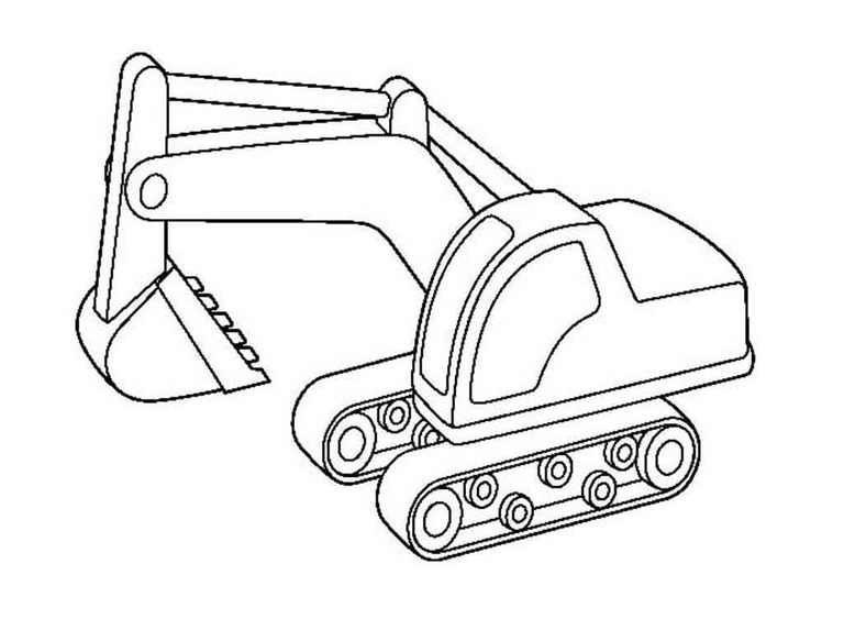 Excavator Free Printable