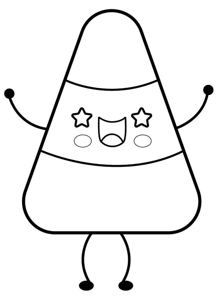 Excited Candy Corn Coloring Game Excited Candy Corn