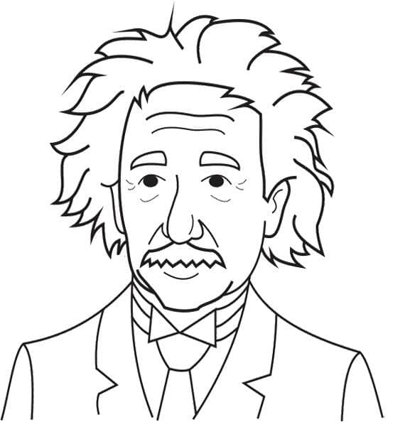 Face of Albert Einstein Coloring Game Face of Albert Einstein