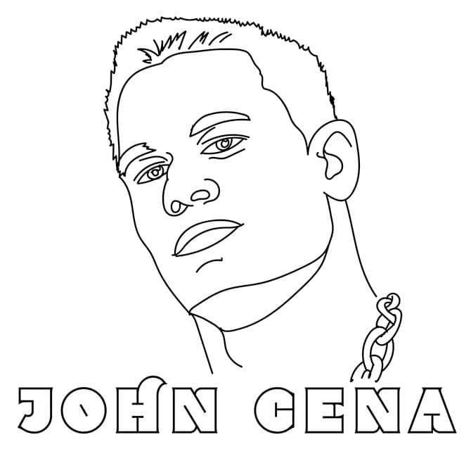 Face of John Cena Coloring Game Face of John Cena