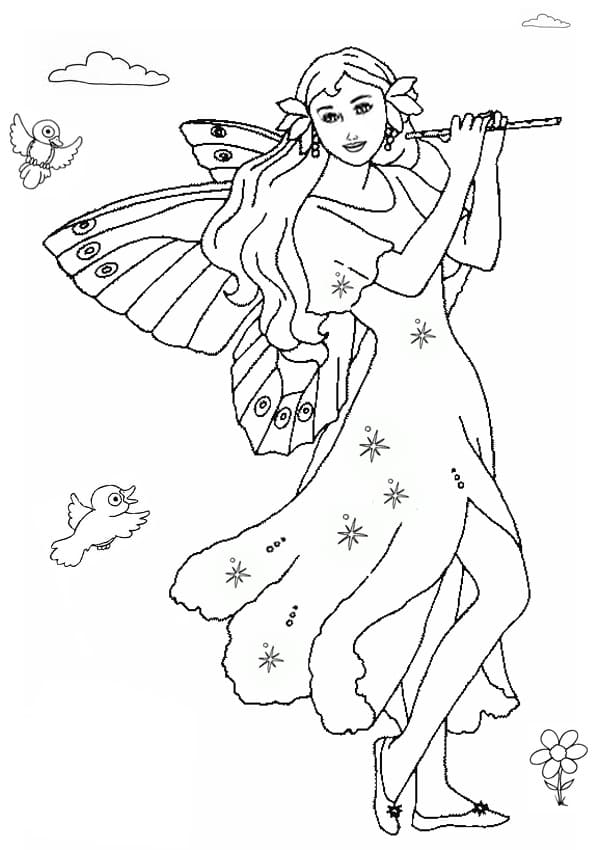 Fairy Printable Coloring Game Fairy Printable