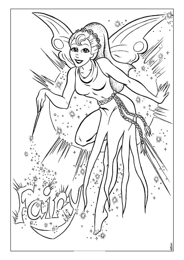 Fairy Using Magic Coloring Game Fairy Using Magic