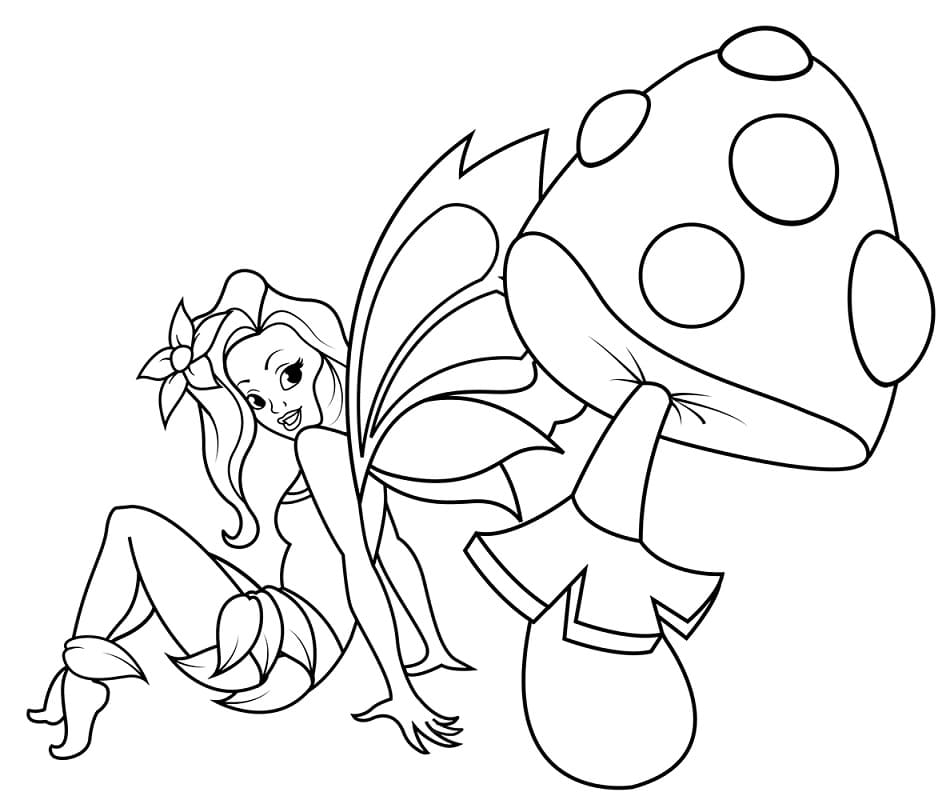 Fairy and Mushroom Coloring Game Fairy and Mushroom