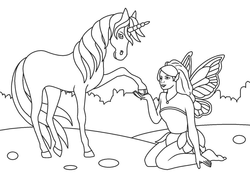 Fairy and Unicorn Coloring Game Fairy and Unicorn