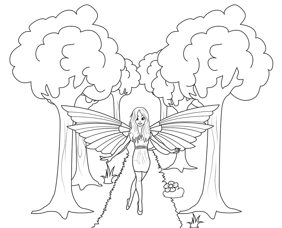 Fairy in the Forest Coloring Game Fairy in the Forest